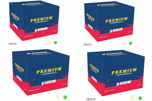 8000 Schenk Premium Paintballs Cal. 68  Grün-Gelb Sonder-Angebot
